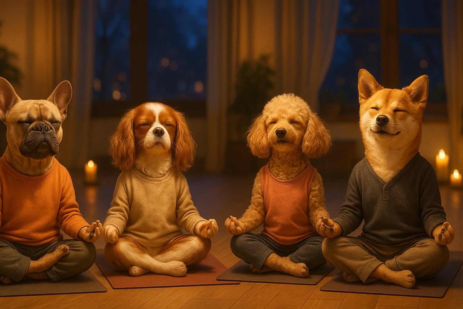 relaxed dogs